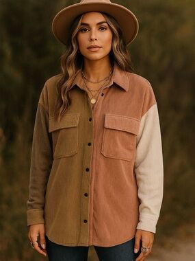 Andrée by Unit Corduroy Shacket NWT
